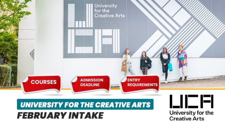University For The Creative Arts admission deadline is 2024!